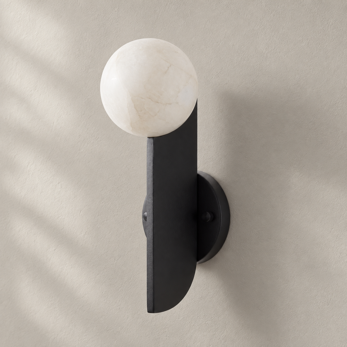 Solvara Alabaster Orb Wall Sconce