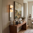 Sorelle Alabaster Double Globe Wall Sconce