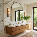 Sorelle Alabaster Double Globe Wall Sconce