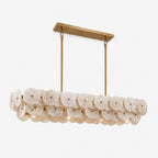 Sorrel Linear Alabaster Disc Chandelier