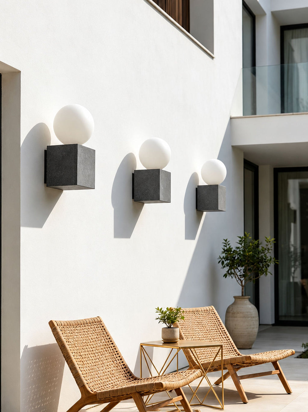 Sorvane Micro-Cement Outdoor Wall Sconce