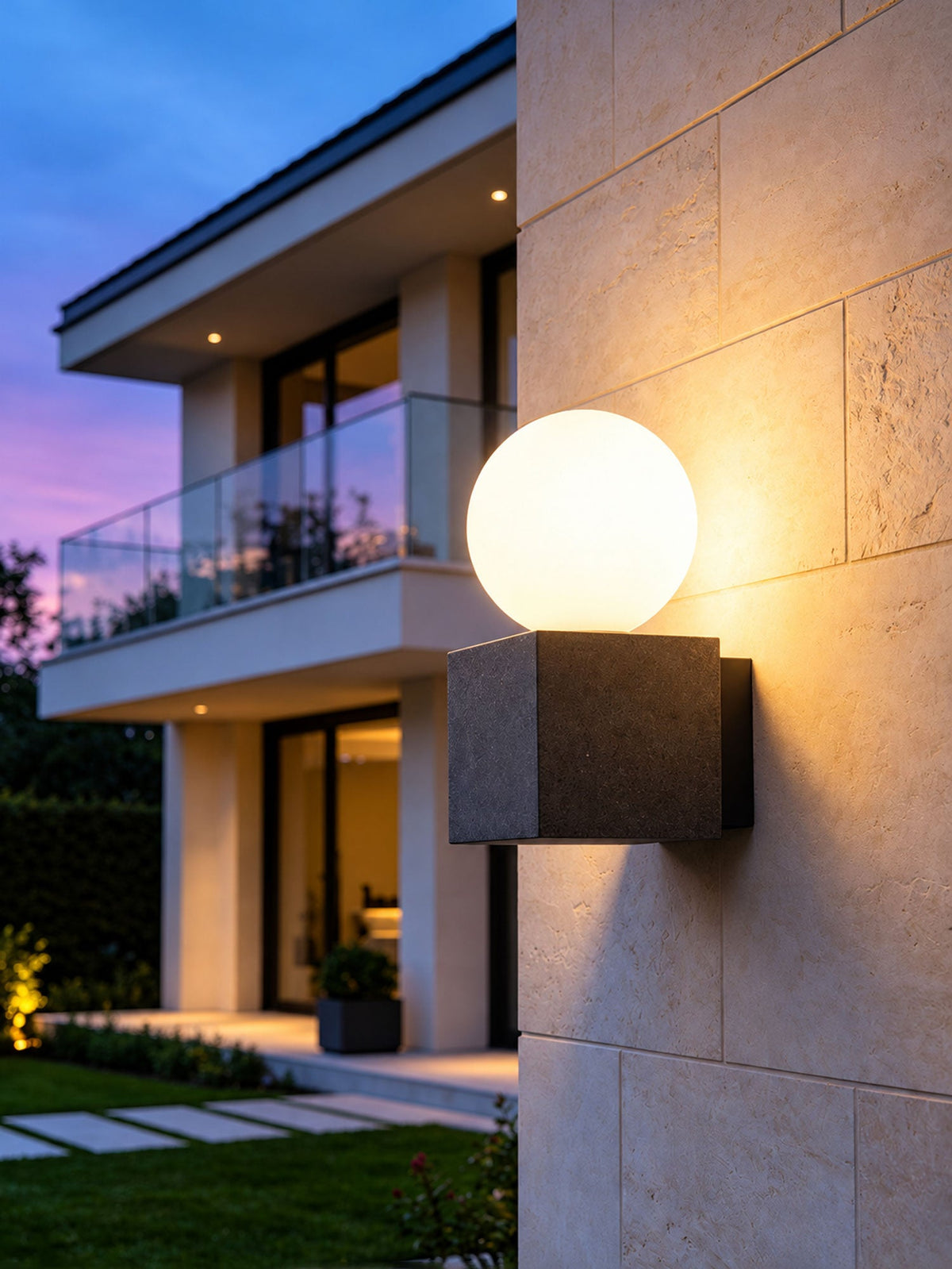 Sorvane Micro-Cement Outdoor Wall Sconce