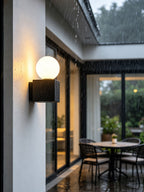 Sorvane Micro-Cement Outdoor Wall Sconce
