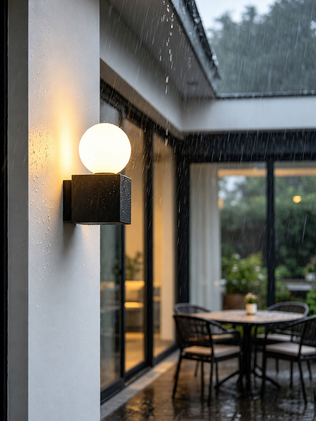 Sorvane Micro-Cement Outdoor Wall Sconce