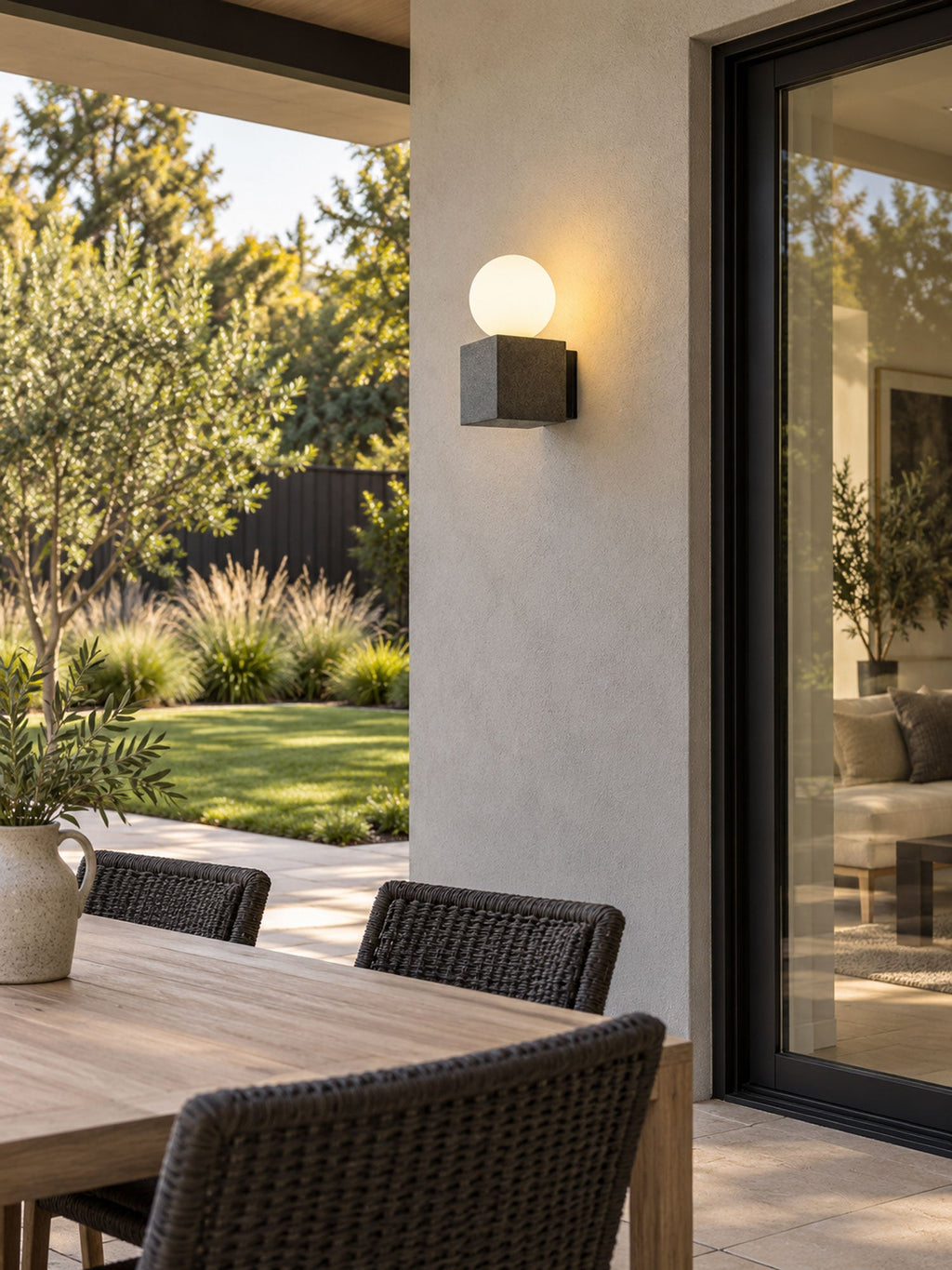 Sorvane Micro-Cement Outdoor Wall Sconce