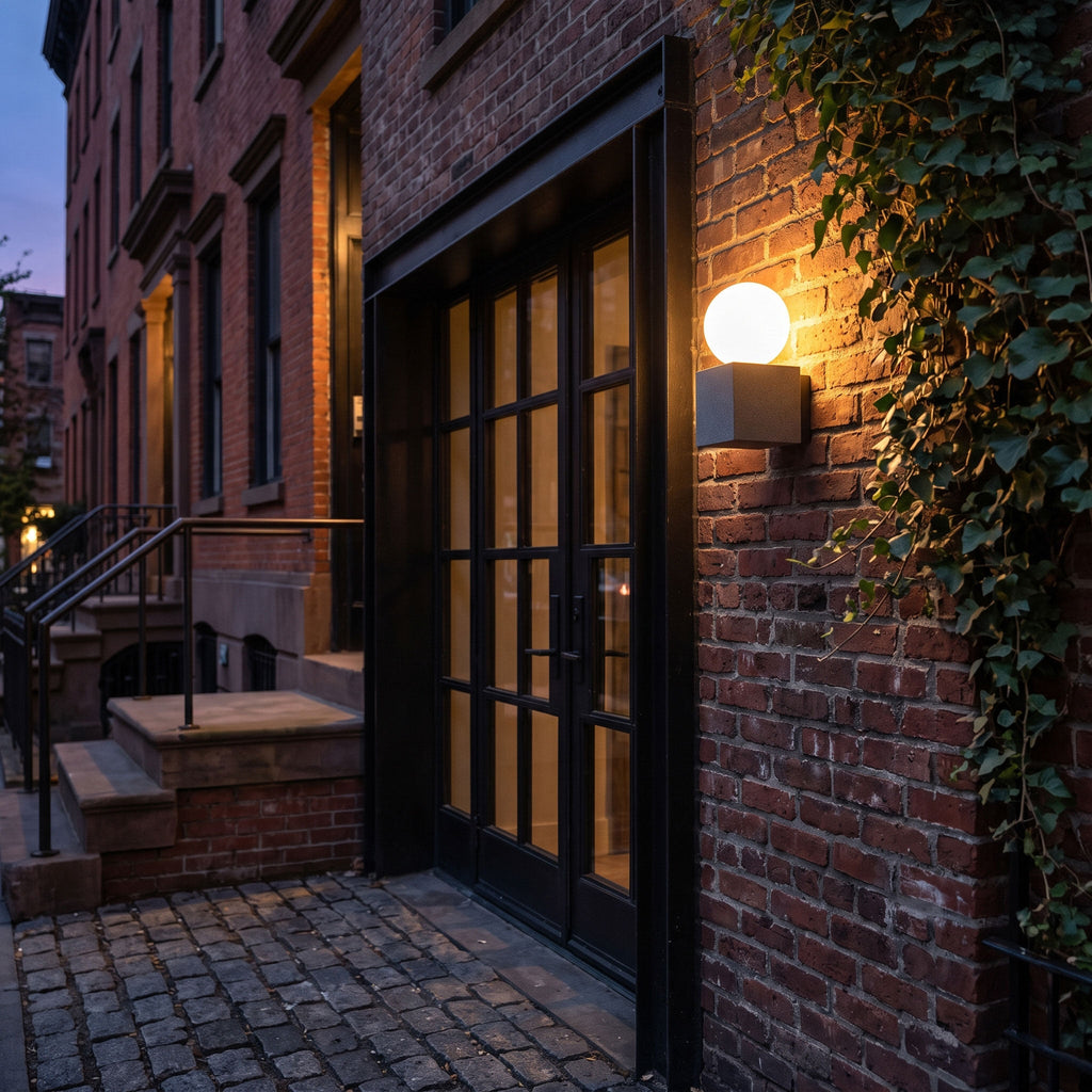 Sorvane Micro-Cement Outdoor Wall Sconce