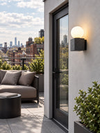 Sorvane Micro-Cement Outdoor Wall Sconce