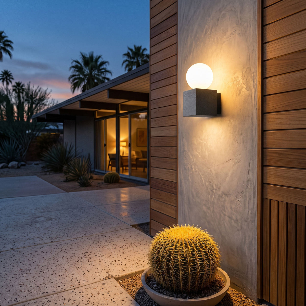 Sorvane Micro-Cement Outdoor Wall Sconce