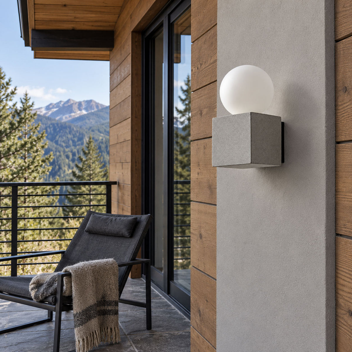 Sorvane Micro-Cement Outdoor Wall Sconce