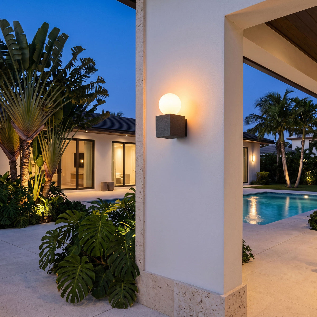 Sorvane Micro-Cement Outdoor Wall Sconce