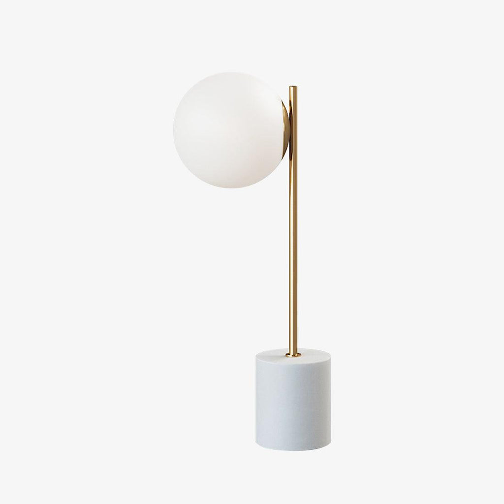 Sphere & Stem Table Lamp ∅ 8.7″ x H 22.8″ / Dia 22cm x H 58cm / Gold + White / US plug Table lamp