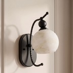 Spirelle Twisted Arm Alabaster Wall Sconce