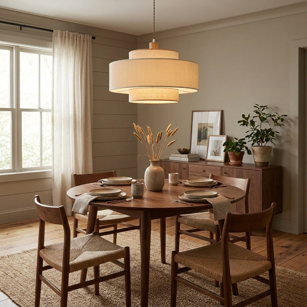 Spool Fabric Pendant Lamp