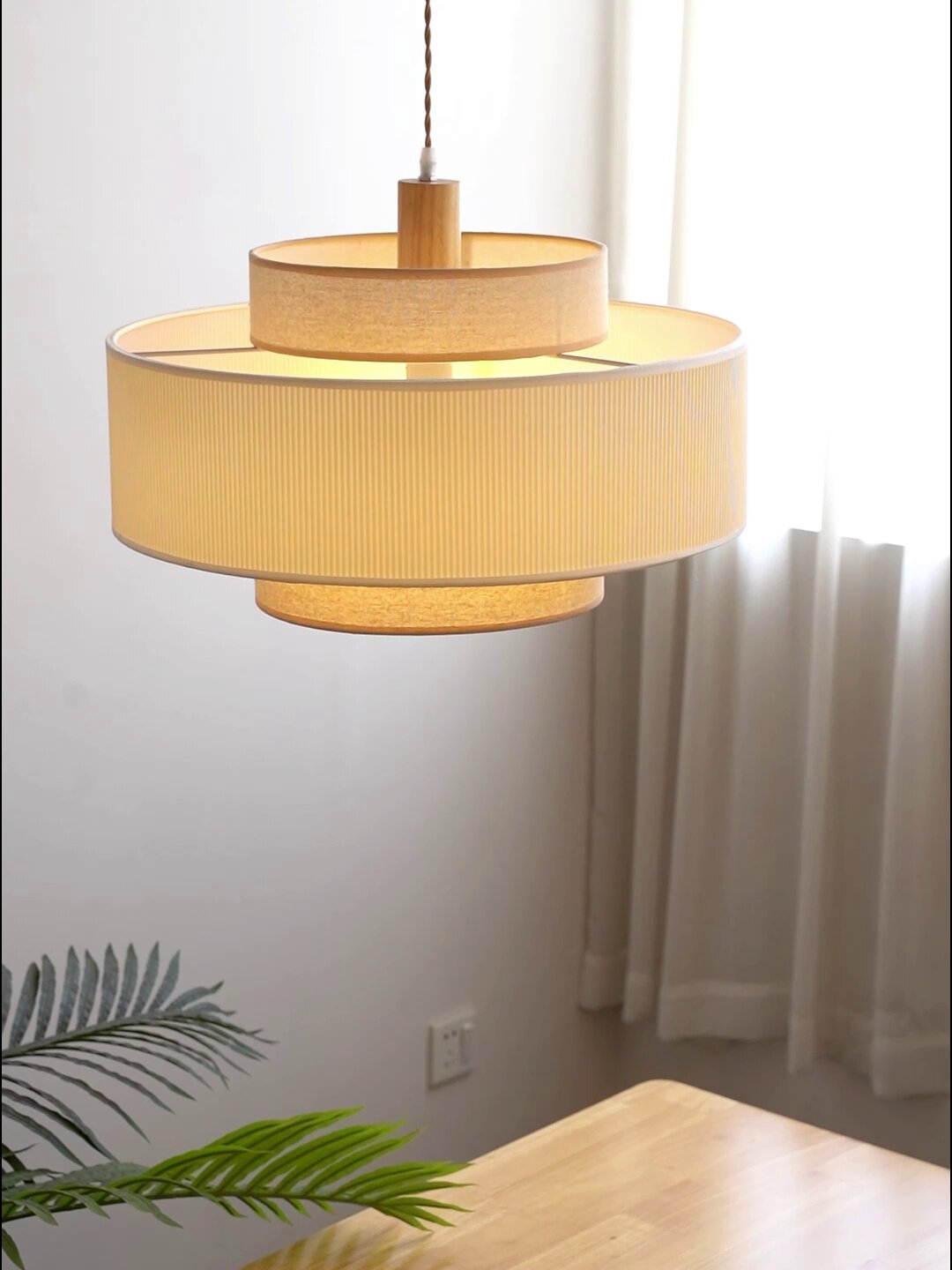 Spool Fabric Pendant Lamp
