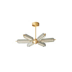 Sputnik Brass Chandelier Model A 6 Heads ∅ 31.5″ x H 4.7″ / Dia 80cm x H 12cm / Brass & Smoke gray / Warm Light