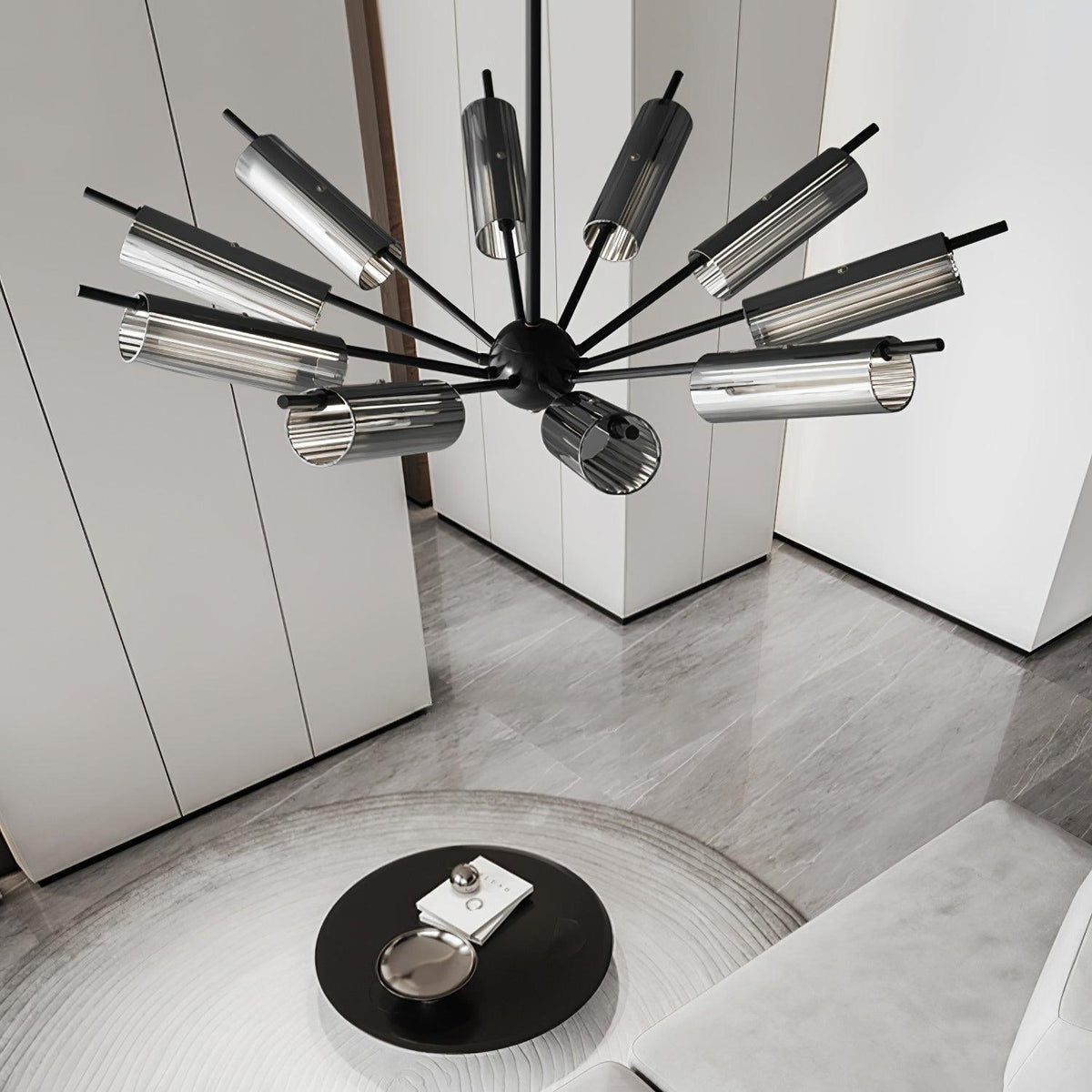 Sputnik Brass Chandelier Chandelier