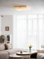 Square Alabaster Ceiling Light