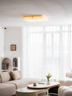 Square Alabaster Ceiling Light