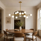 Staggered Glass Globes Chandelier