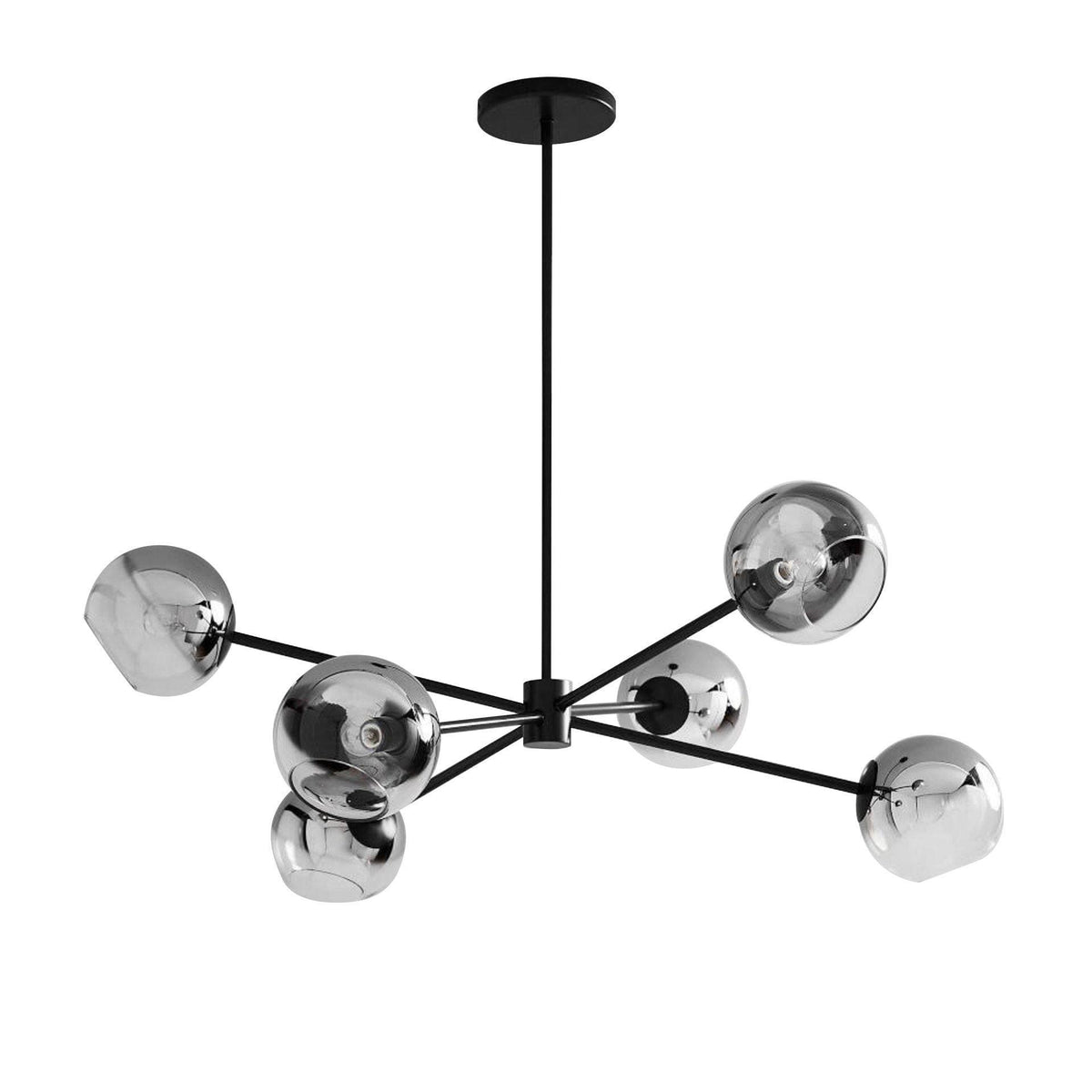 Staggered Glass 6 Light Chandelier