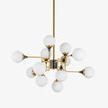 Stilnovo Chandelier 12heads ∅ 39.4″ x H 19.7″ / Dia 100cm x H 50cm / Black & Gold & White Chandelier