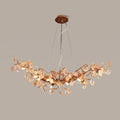 Stone Crystal Brass Chandelier