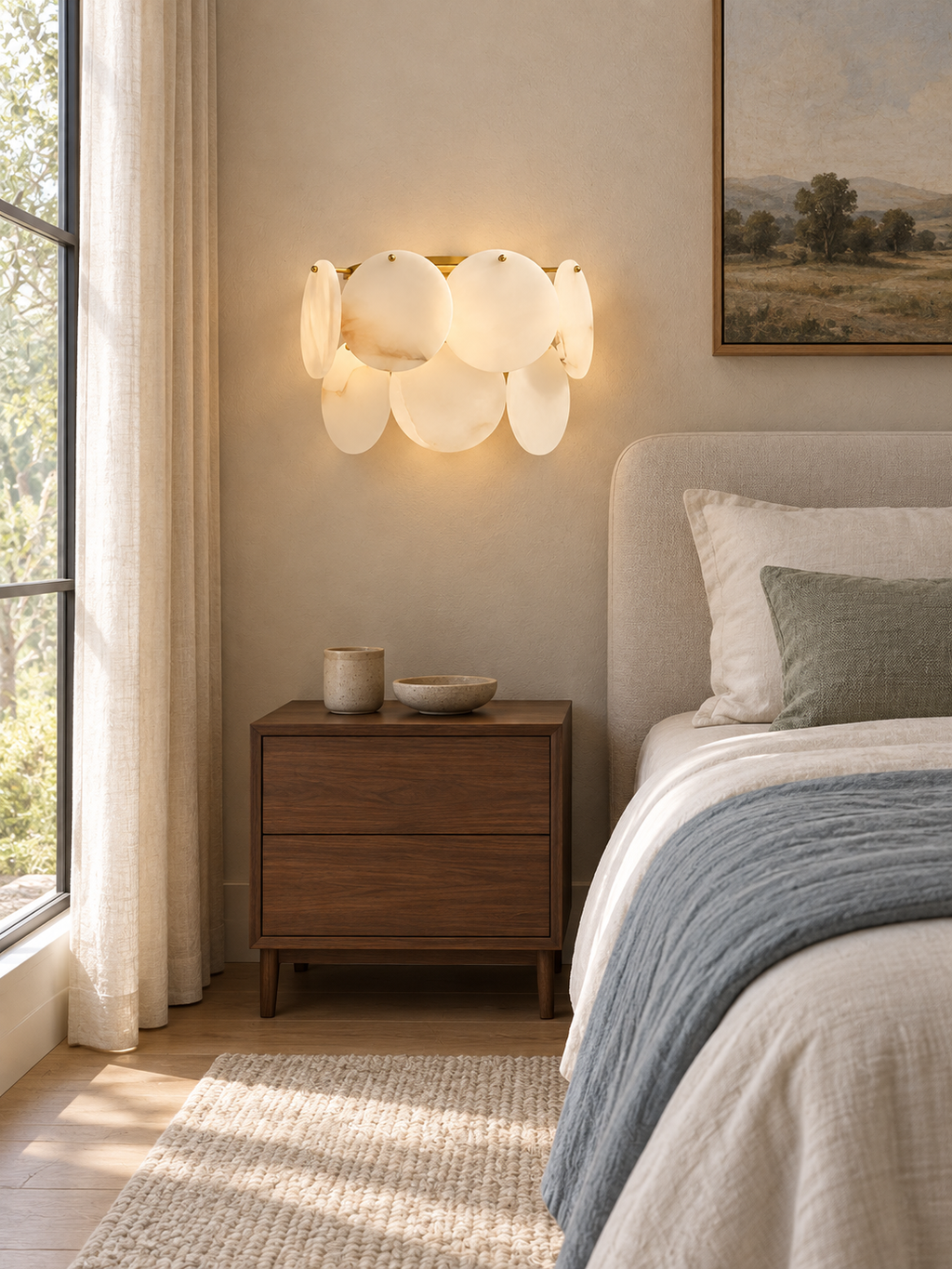 Strata Lumina Alabaster Wall Sconce