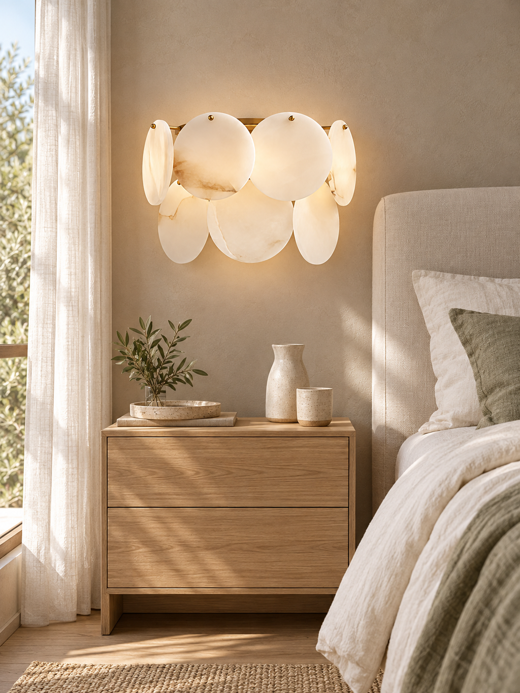 Strata Lumina Alabaster Wall Sconce