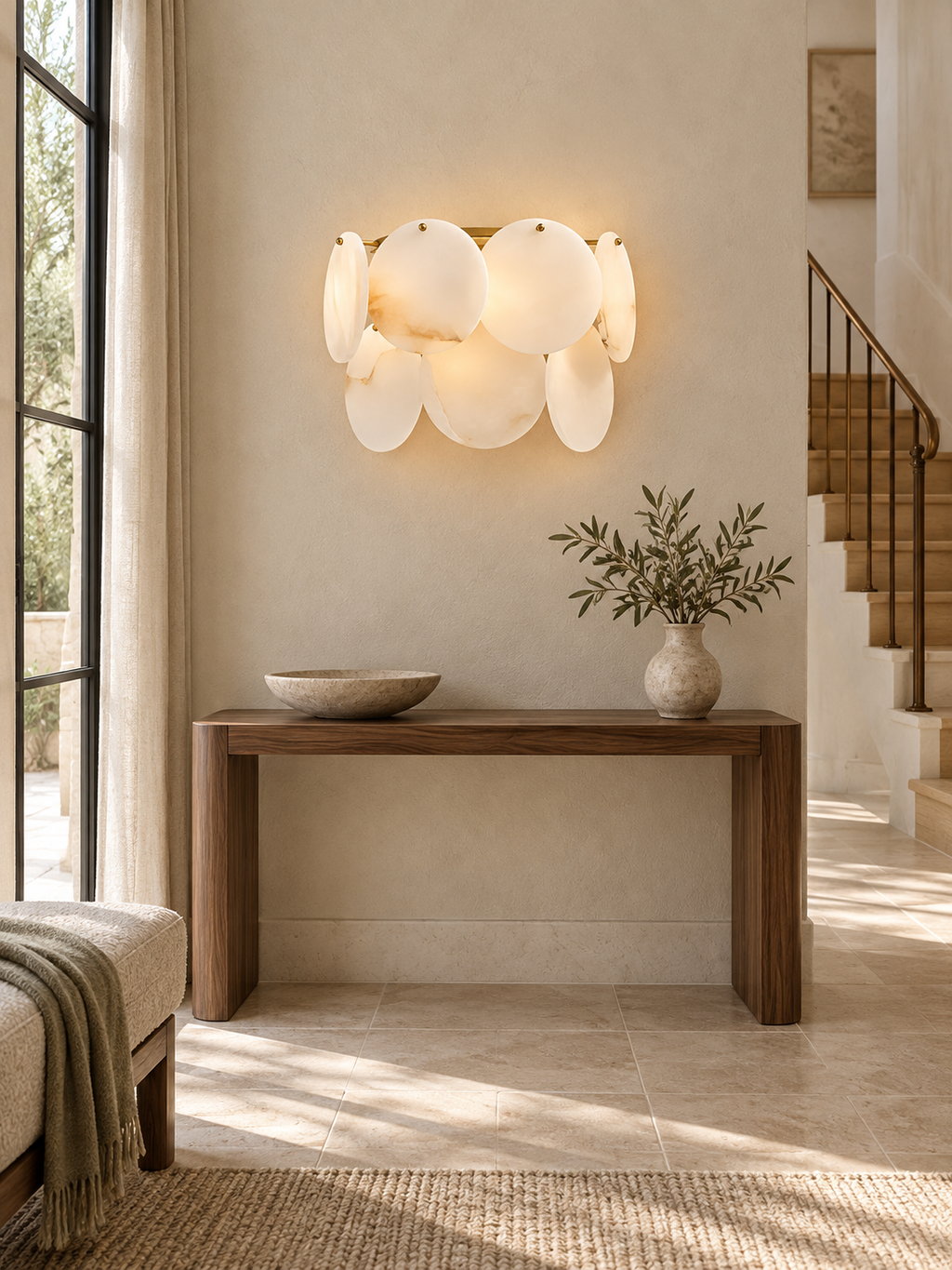 Strata Lumina Alabaster Wall Sconce