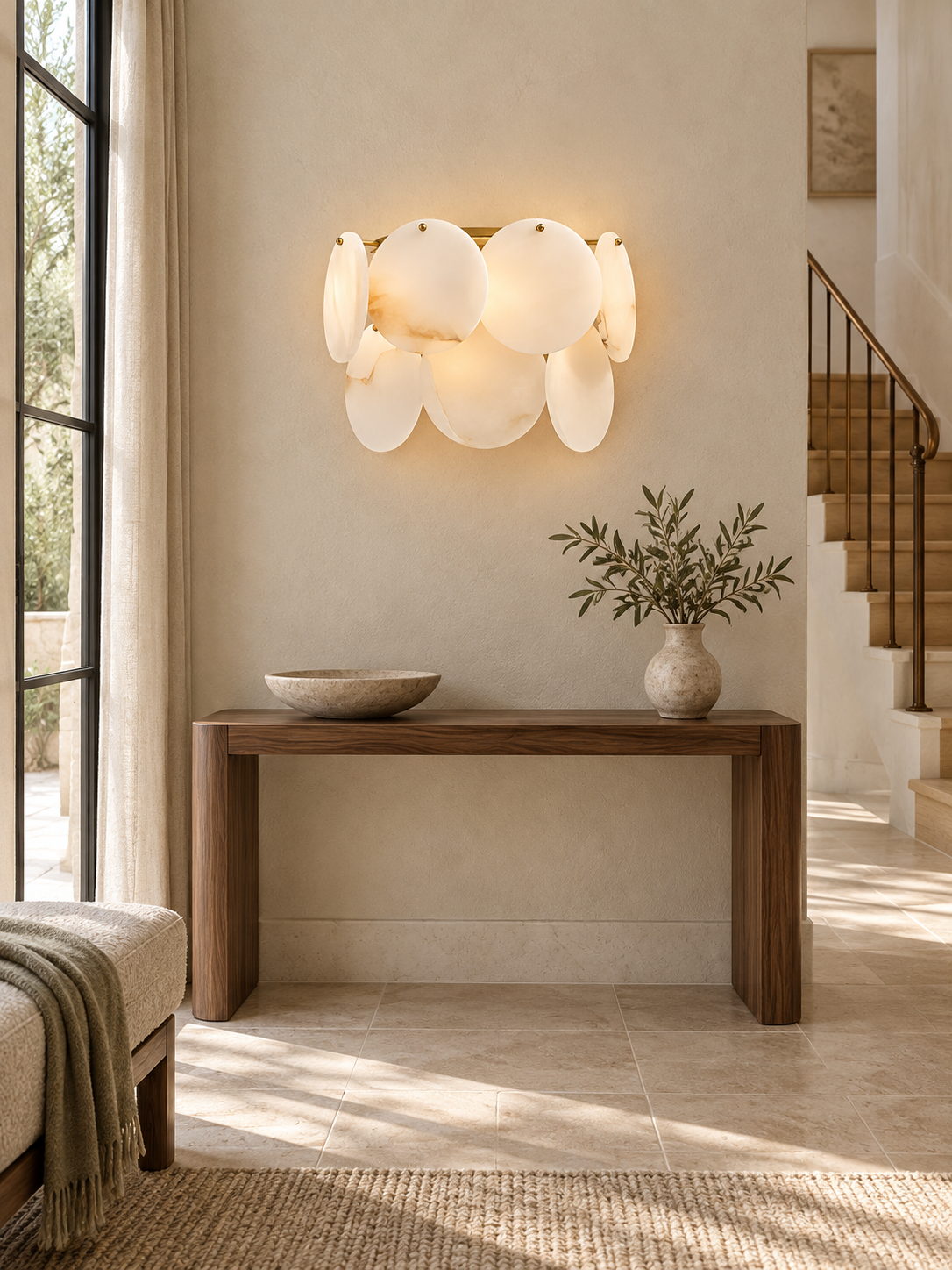 Strata Lumina Alabaster Wall Sconce