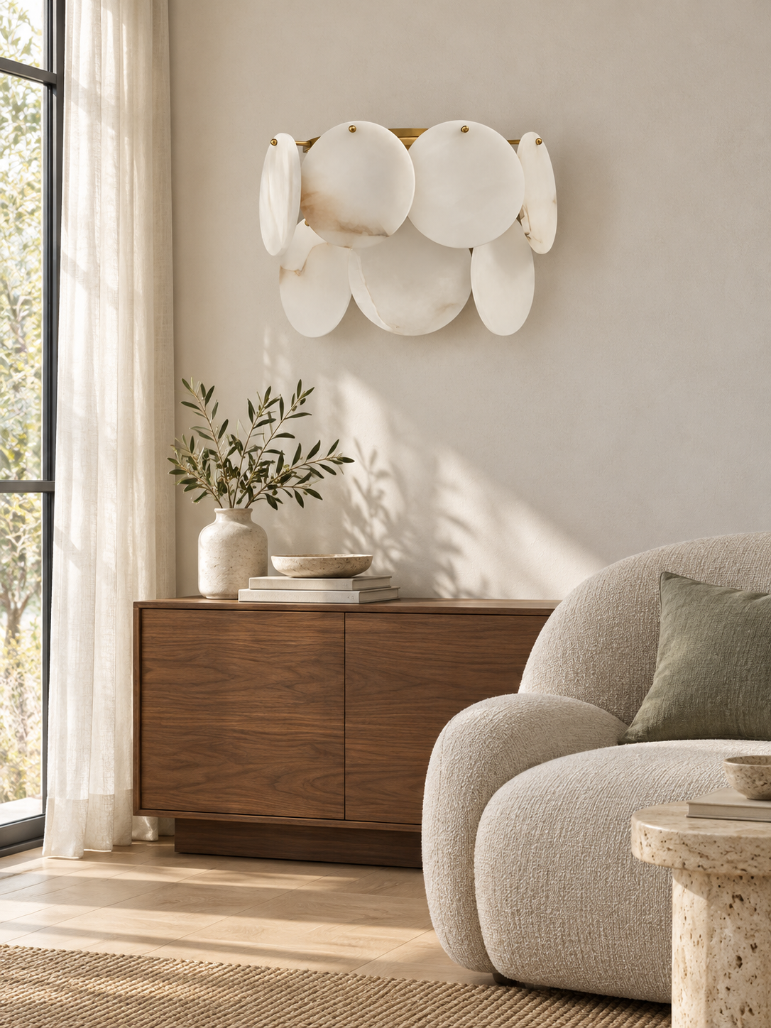 Strata Lumina Alabaster Wall Sconce