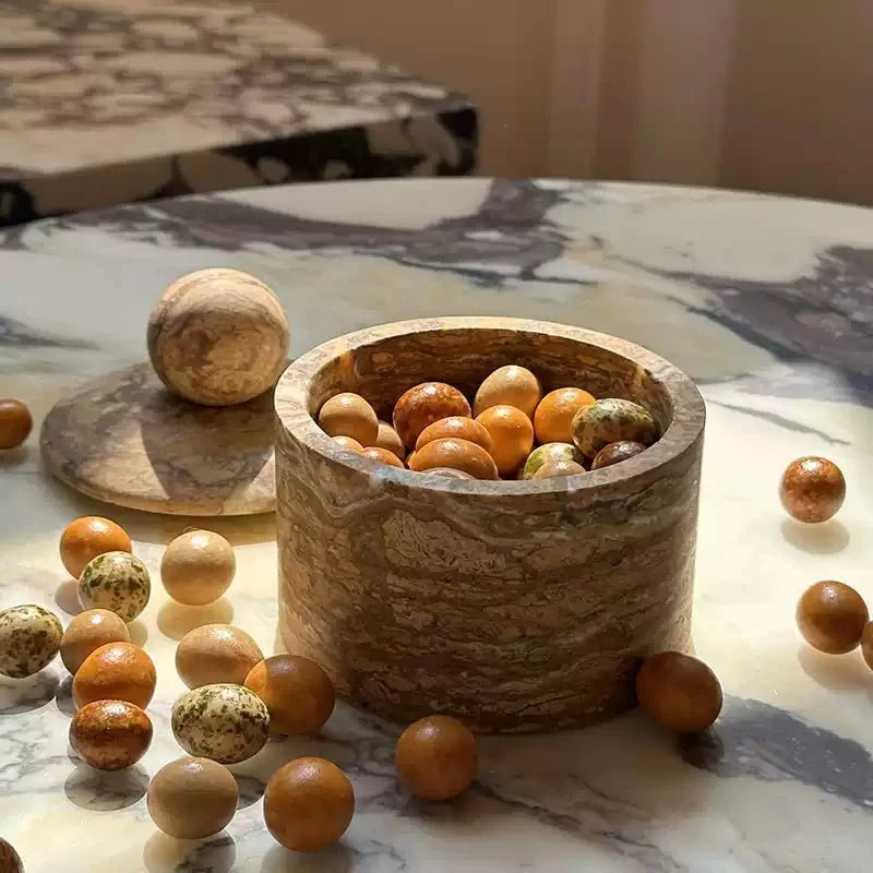 Strata Sphere Stone Storage Box