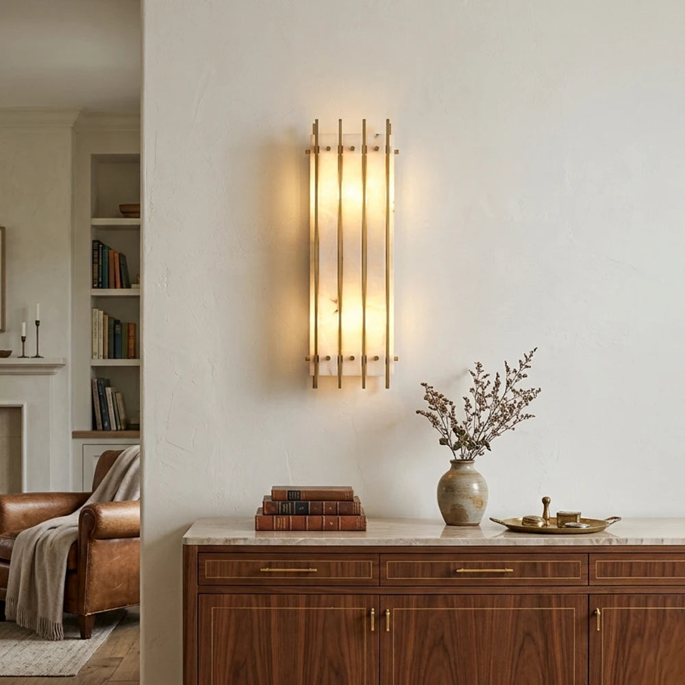 Strata Alabaster Wall Sconce
