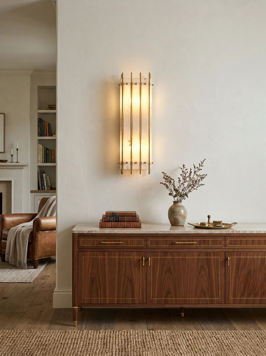 Strata Alabaster Wall Sconce