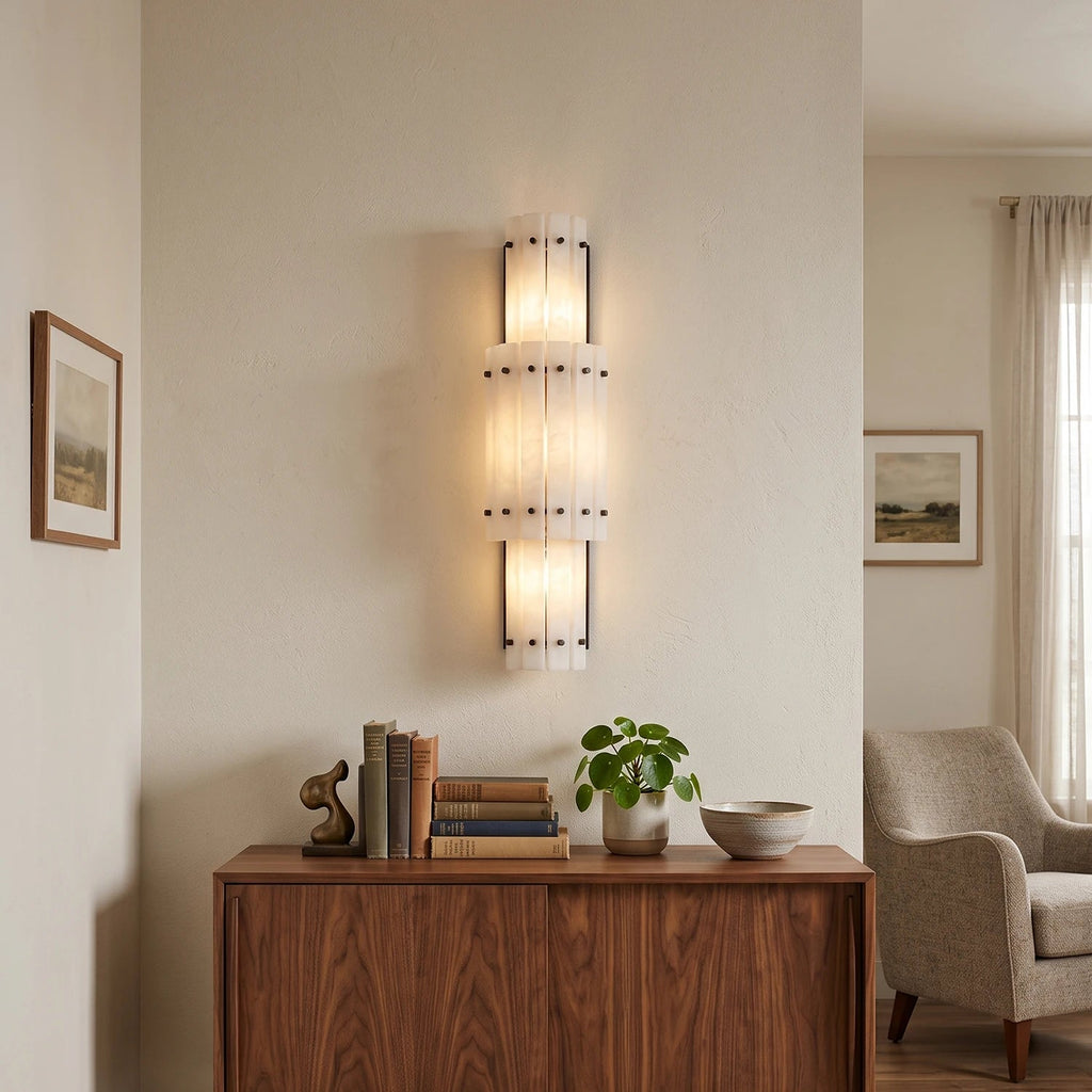 Strata Alabaster Wall Sconce