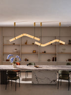 Streamlined Alabaster Pendant Lamp