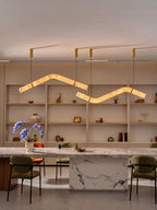 Streamlined Alabaster Pendant Lamp
