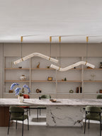 Streamlined Alabaster Pendant Lamp