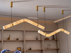 Streamlined Alabaster Pendant Lamp