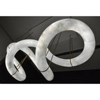 Streamlined Alabaster Pendant Lamp
