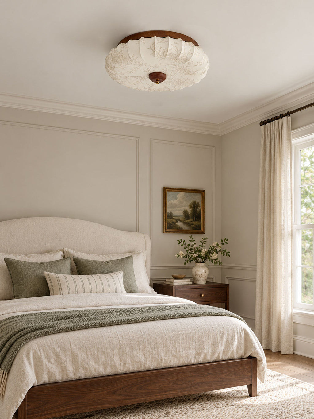 Stretch Fabric Petal Flush Mount