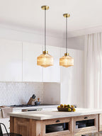 Striped Spinning Top Pendant Light