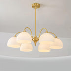 Striped Glass Bowl Chandelier