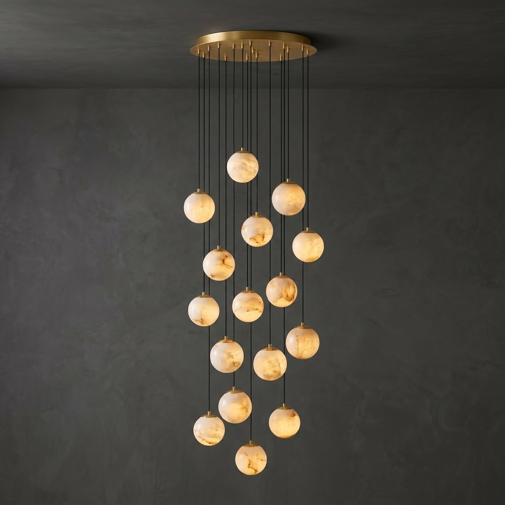Sultana Alabaster Cluster Chandelier