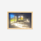 Dog Sunbathing Mural Art Lamp L 9.1″ x H 6.7″ / L 23cm x H 17cm / Oak Wood Color / Three-Color Changing Light Wall lamp