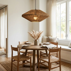 Sunburst Woven Straw Pendant Lamp
