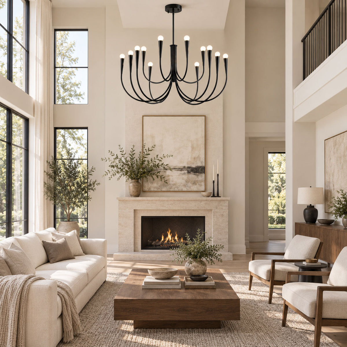 Swoop Arm Chandelier