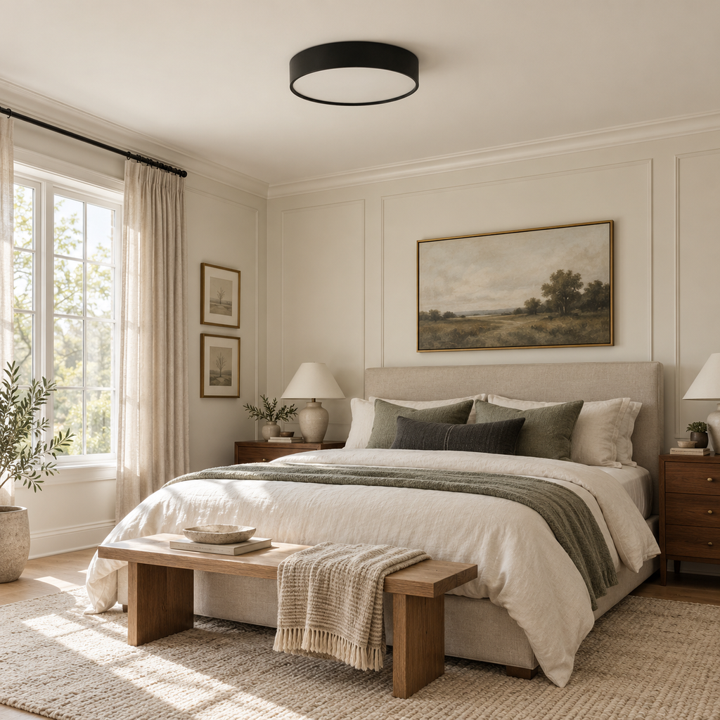 Sylva Minimalist Timber Ceiling Lamp
