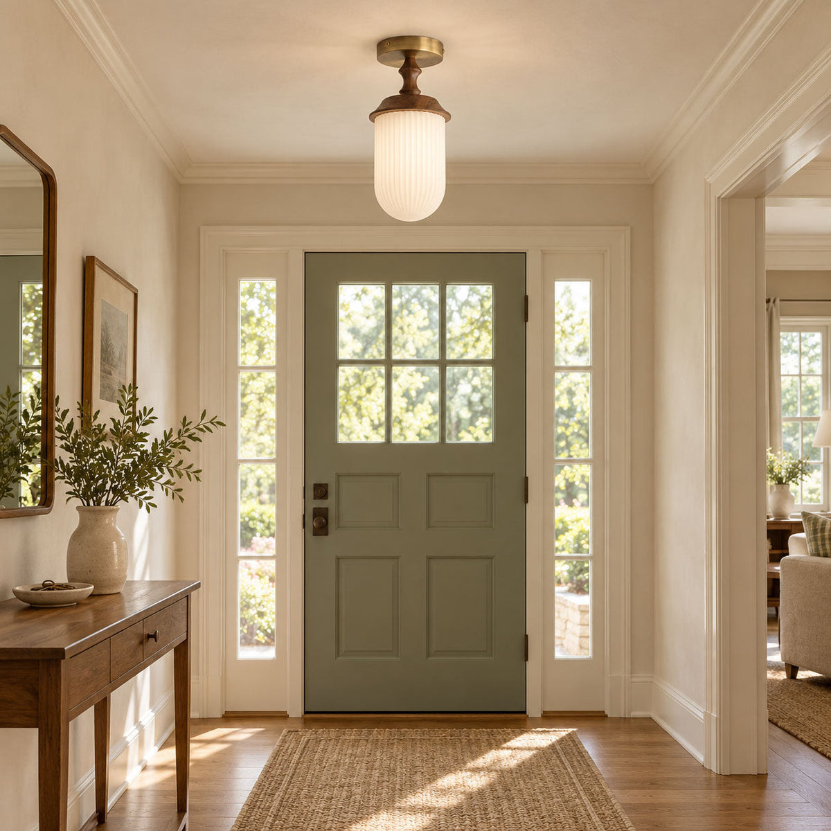 Sylvan Wood Rim Ceiling Lamp