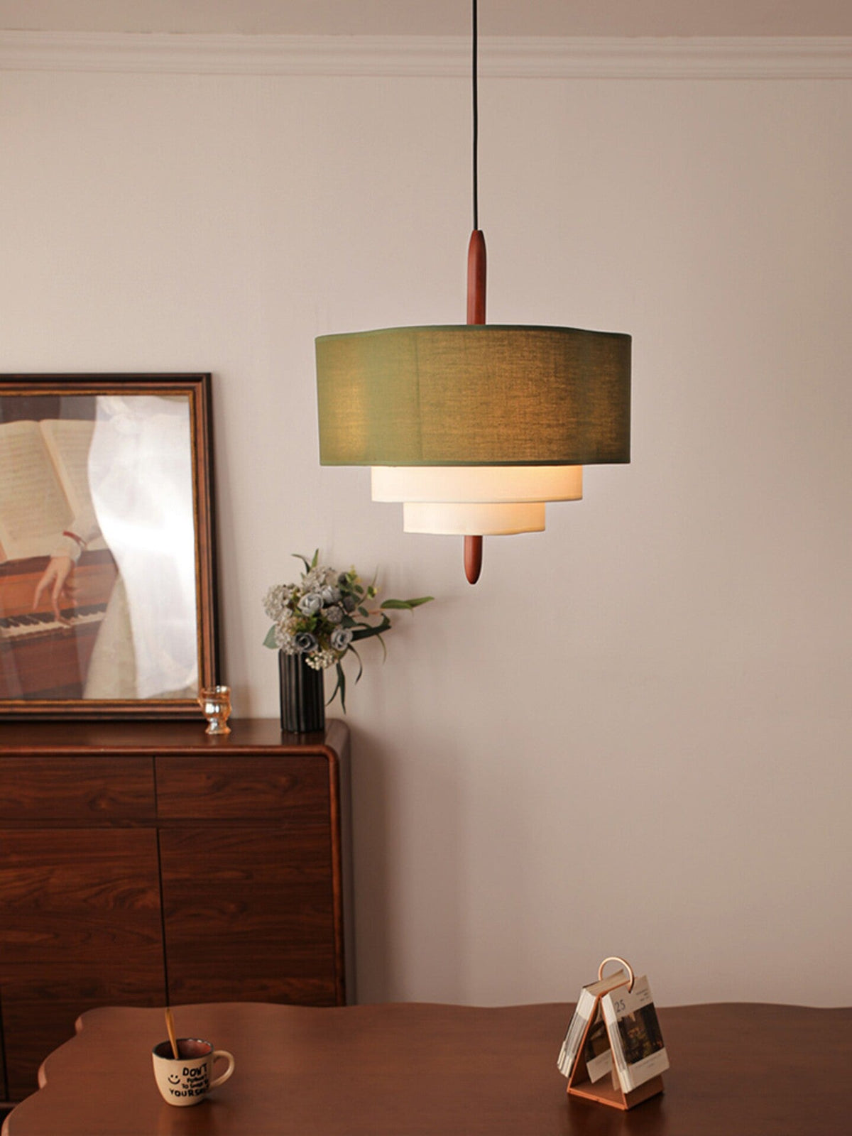 Talia Tiered Fabric Pendant Light
